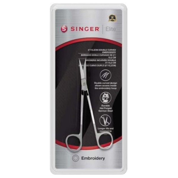 SINGER Curved Embroidery Scissors 4 Inch (Pastel