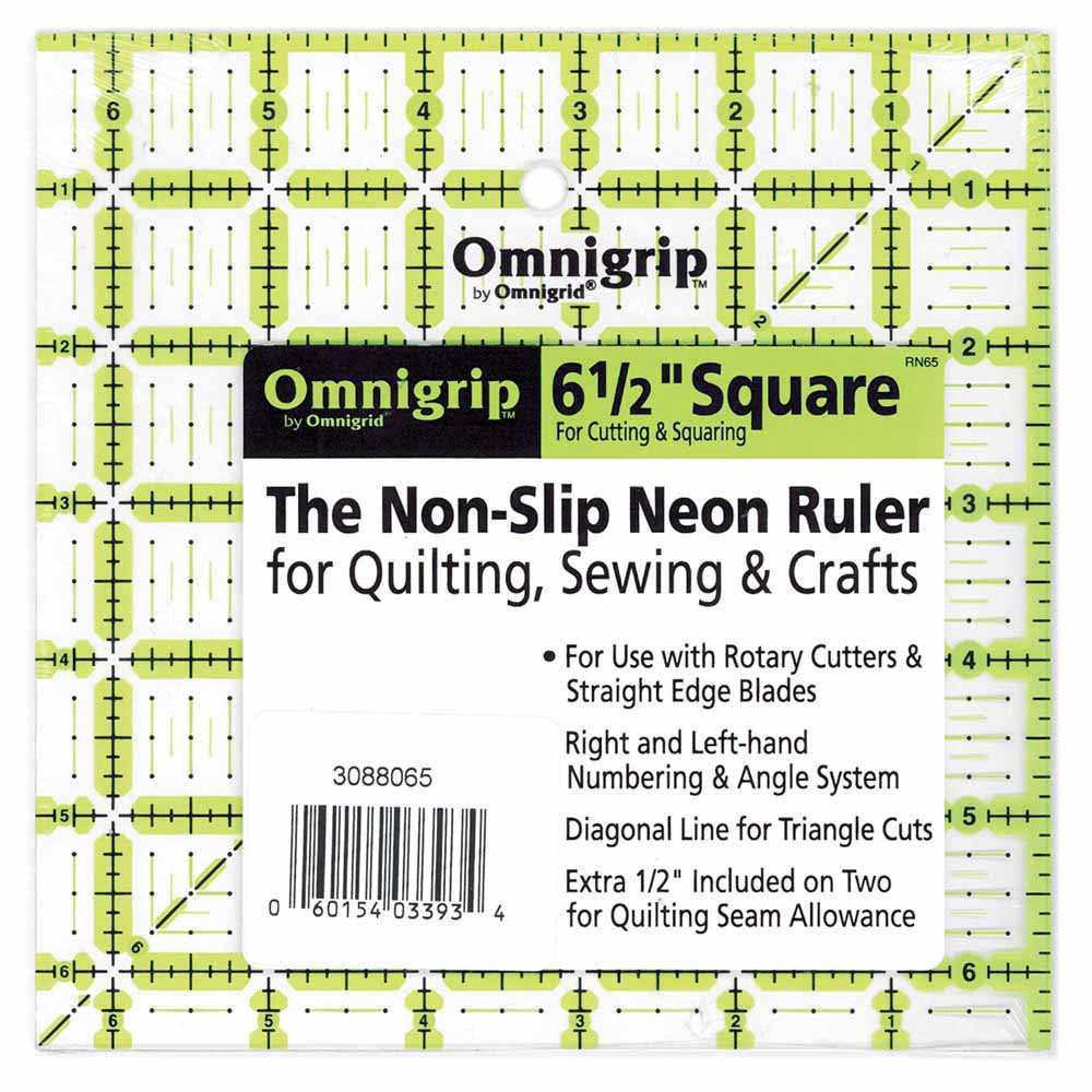 OMNIGRIP Ruler - 61⁄2″ x 61⁄2″ (16.5 x 16.5cm) | Hamilton Sewing