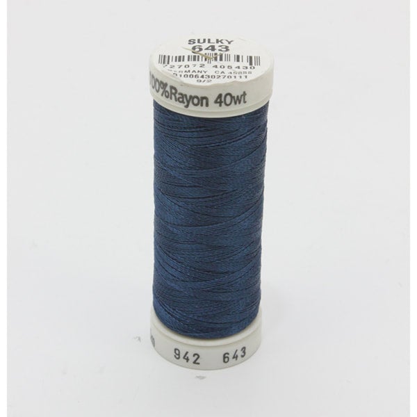 Sulky Rayon Embroidery Thread - 250 Yards, 40 Weight, Medium Army Green For Machine Sewing & Quilting