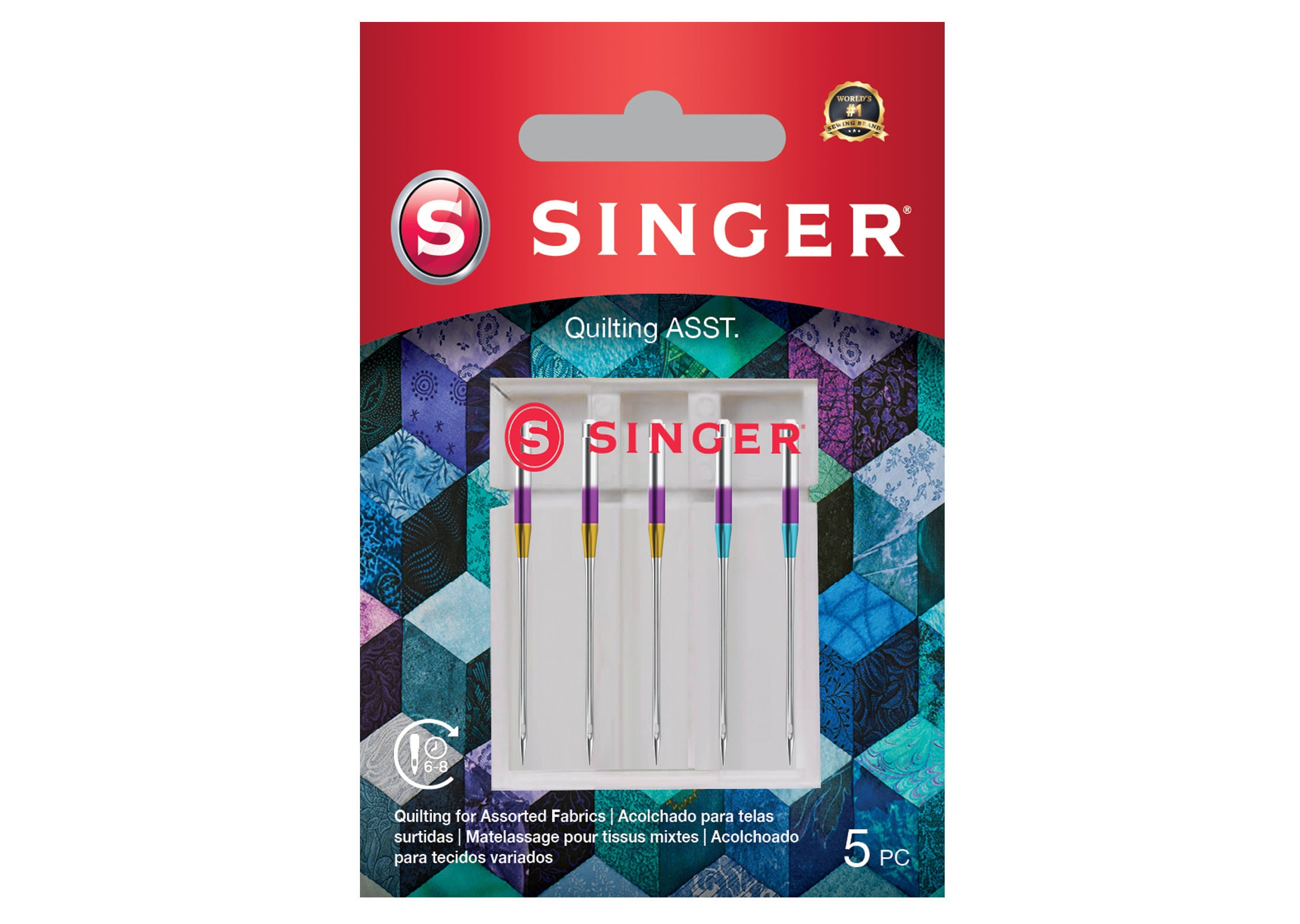 Singer Quilting Needles Assorted Sizes 5Pack, 250055596 Hamilton Sewing