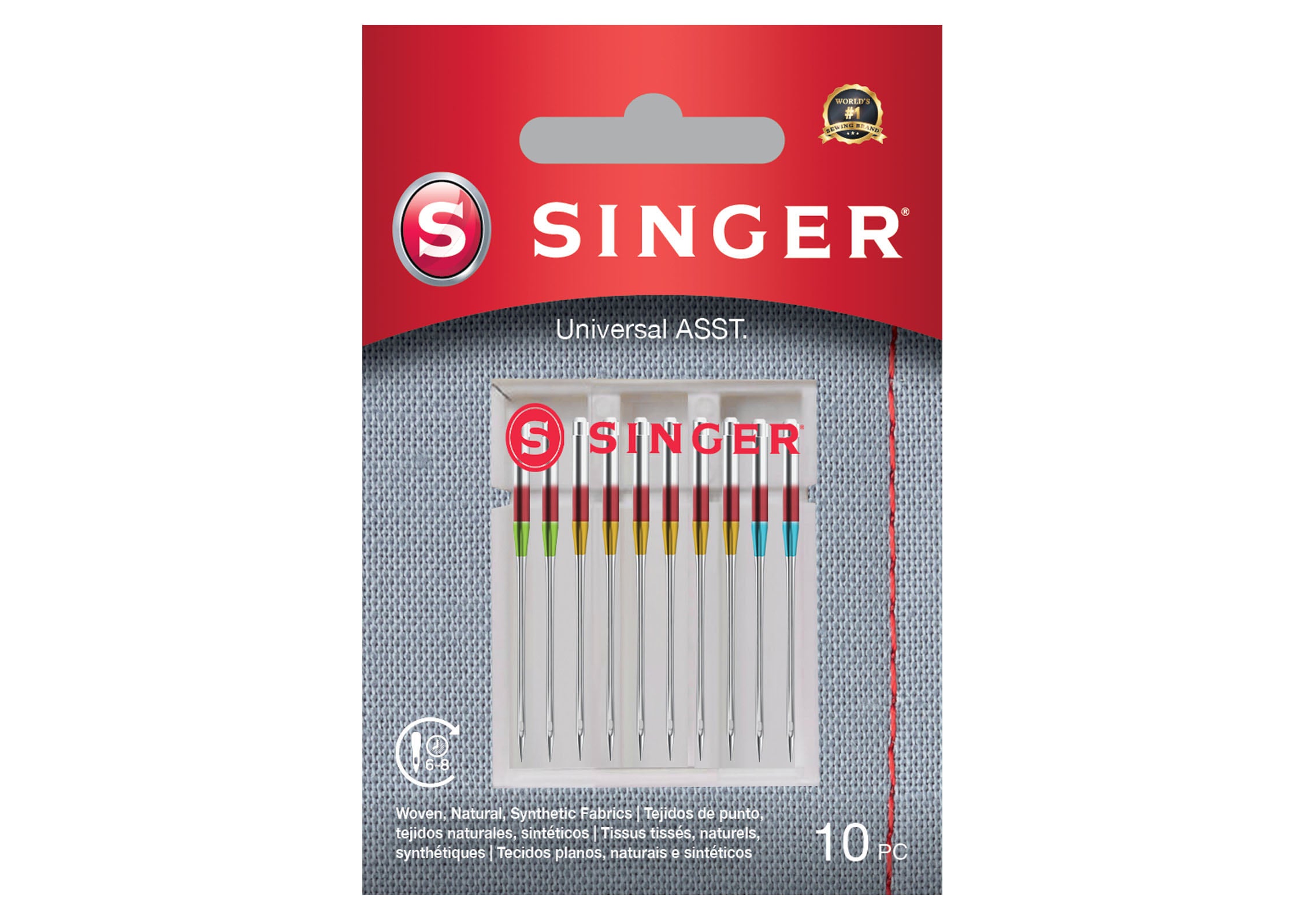 Singer Universal Needles Assorted Sizes 10Pack, 250053396 Hamilton