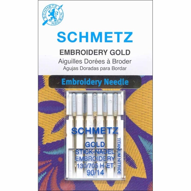 Schmetz Embroidery Needle 90/14 5PK – Aurora Sewing Center