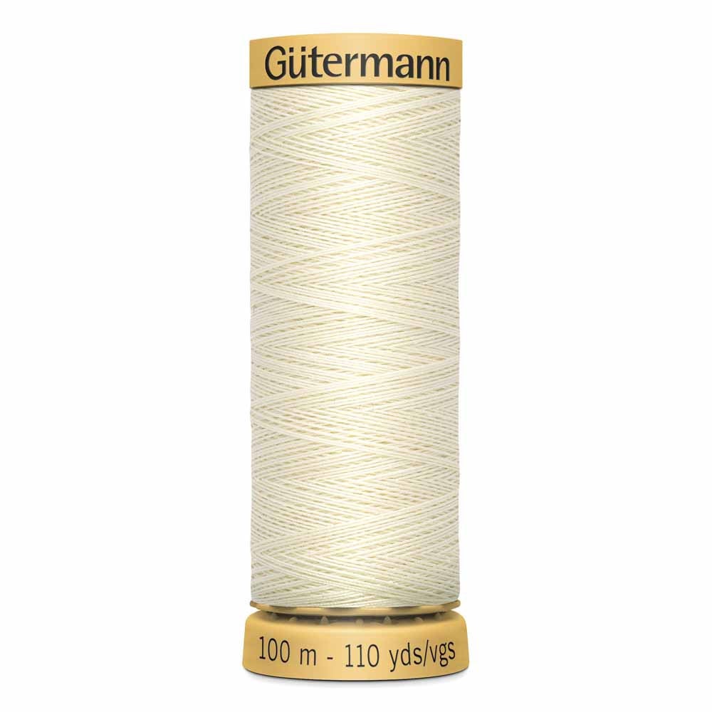 GÜTERMANN Cotton 50wt Thread 100m Ivory Hamilton Sewing